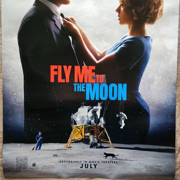 Fly Me To The Moon Movie Poster 27x40" Scarlett Johansson Channing Tatum - Picture 5 of 8